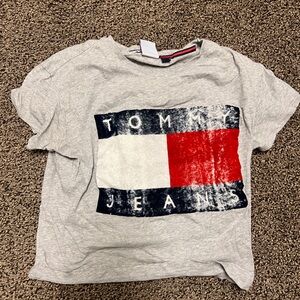 Tommy Jeans Gray T-Shirt with Logo